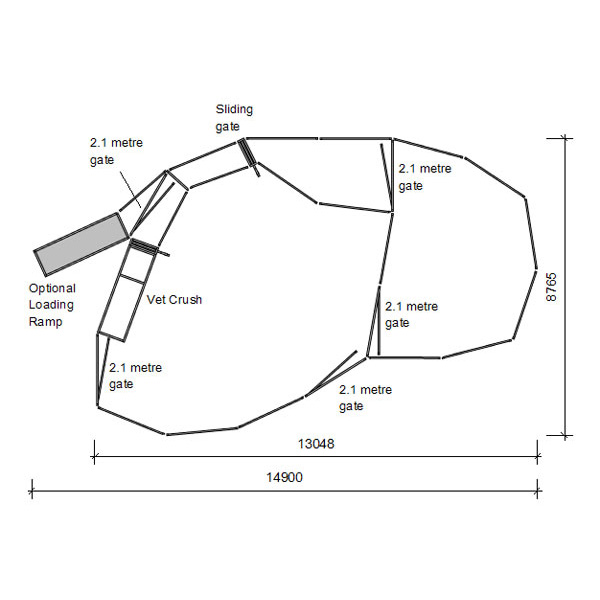 65 head cattle yard plan