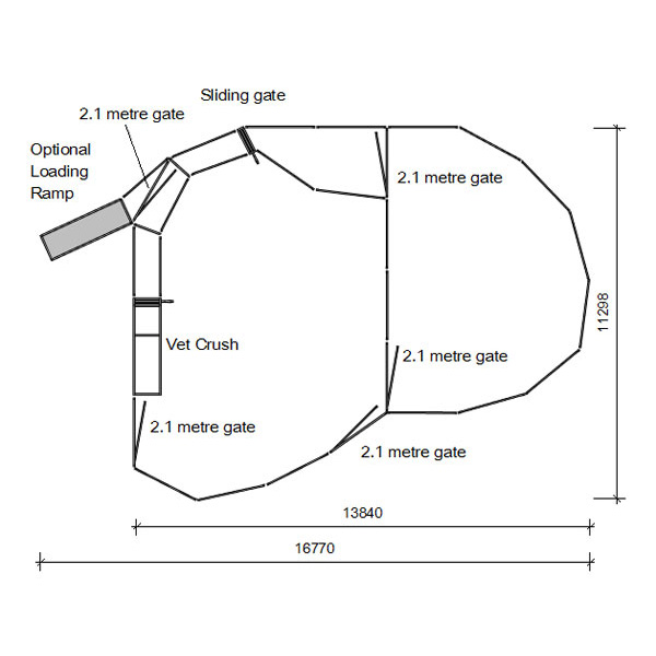 95 head cattle yard plan