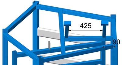 cattle sorting drafting pipe supports installed