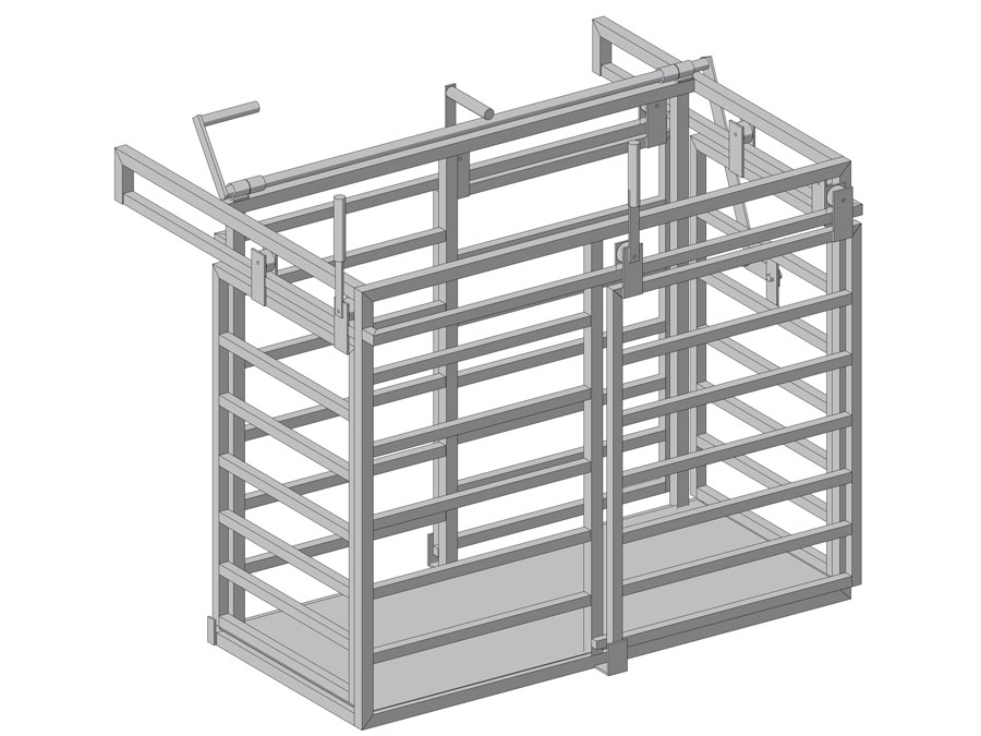 sheep weigh crate 3 way draft