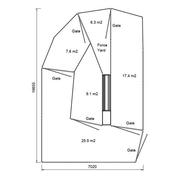 150 head bugle sheep yard plan