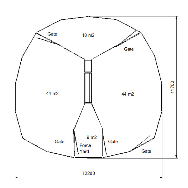 200 head sheep yard plan