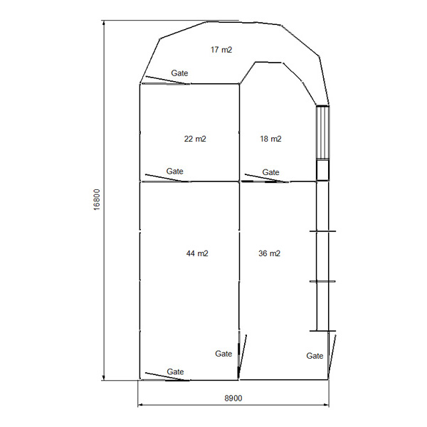 320 head bugle sheep yard plan