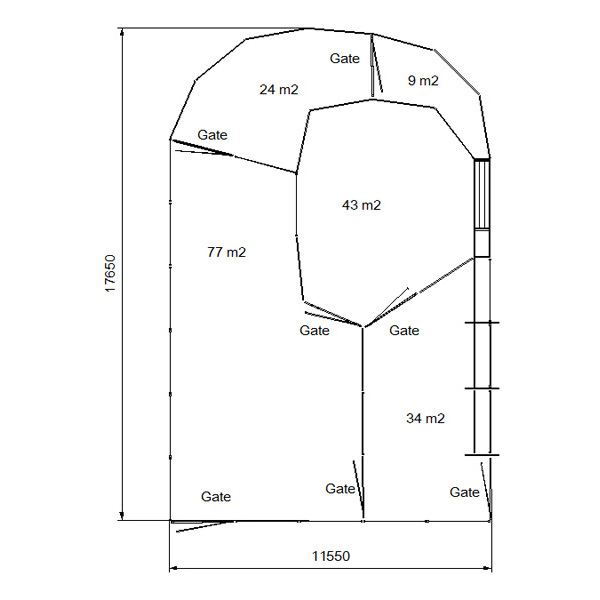 400 head bugle sheep yard plan