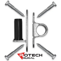 Screw-on Farm Gate Hinge Kit for Timber Post Nylon Bush Rotech Post FG1